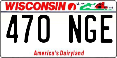 WI license plate 470NGE