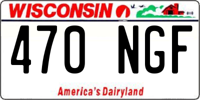 WI license plate 470NGF