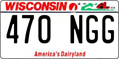 WI license plate 470NGG