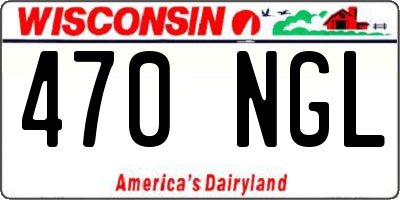 WI license plate 470NGL