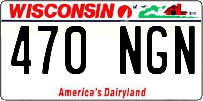 WI license plate 470NGN