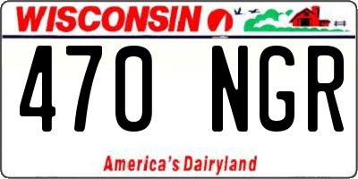 WI license plate 470NGR