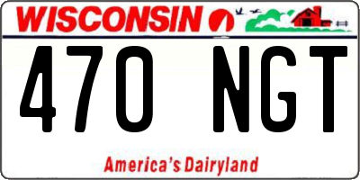 WI license plate 470NGT