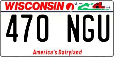 WI license plate 470NGU