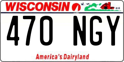 WI license plate 470NGY