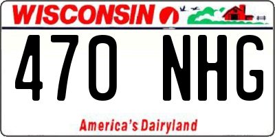WI license plate 470NHG