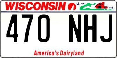WI license plate 470NHJ