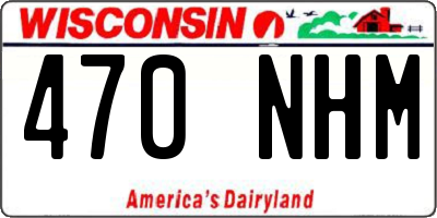 WI license plate 470NHM