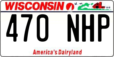 WI license plate 470NHP