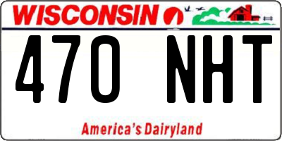 WI license plate 470NHT