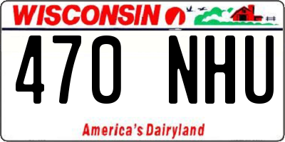 WI license plate 470NHU