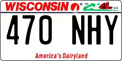 WI license plate 470NHY