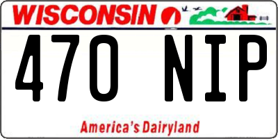 WI license plate 470NIP