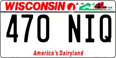 WI license plate 470NIQ