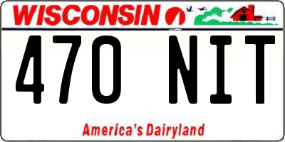 WI license plate 470NIT