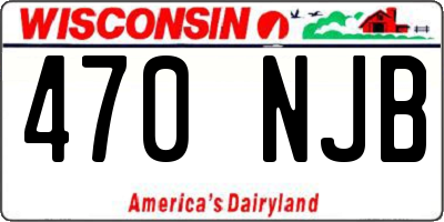 WI license plate 470NJB