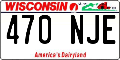 WI license plate 470NJE