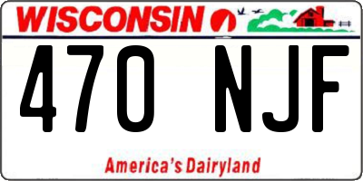WI license plate 470NJF