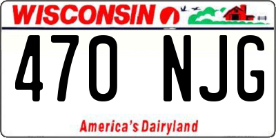 WI license plate 470NJG