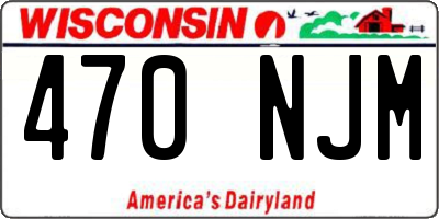 WI license plate 470NJM