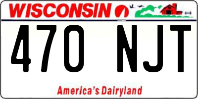 WI license plate 470NJT