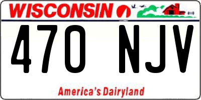 WI license plate 470NJV