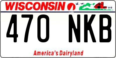 WI license plate 470NKB
