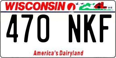 WI license plate 470NKF