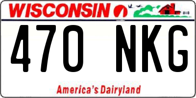 WI license plate 470NKG