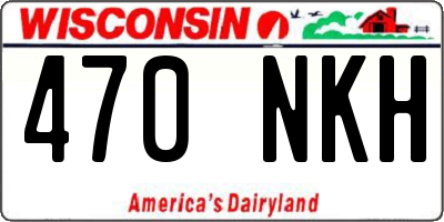 WI license plate 470NKH