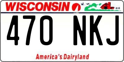 WI license plate 470NKJ