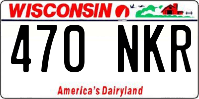 WI license plate 470NKR