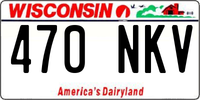 WI license plate 470NKV