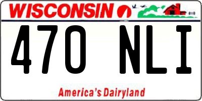 WI license plate 470NLI