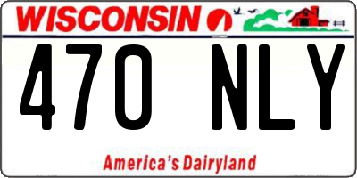 WI license plate 470NLY