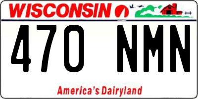WI license plate 470NMN