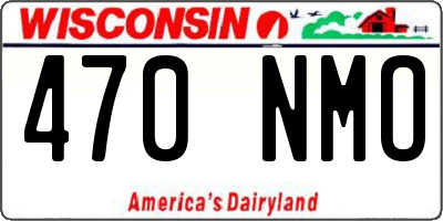 WI license plate 470NMO