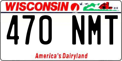 WI license plate 470NMT