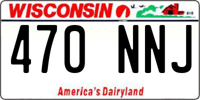 WI license plate 470NNJ