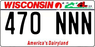 WI license plate 470NNN