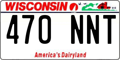 WI license plate 470NNT