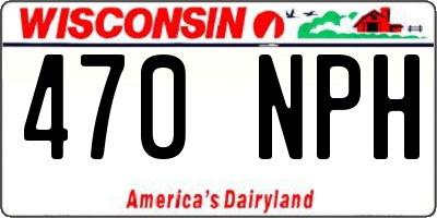WI license plate 470NPH