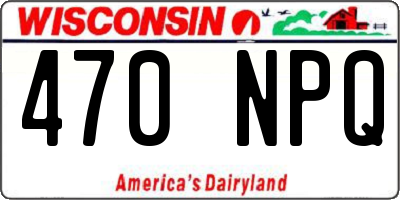WI license plate 470NPQ