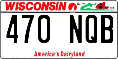 WI license plate 470NQB
