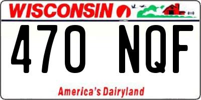 WI license plate 470NQF