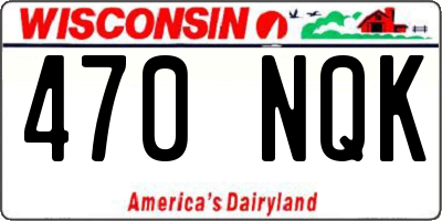 WI license plate 470NQK
