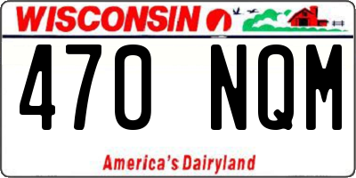 WI license plate 470NQM