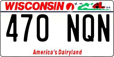 WI license plate 470NQN