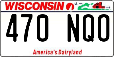 WI license plate 470NQO
