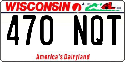 WI license plate 470NQT